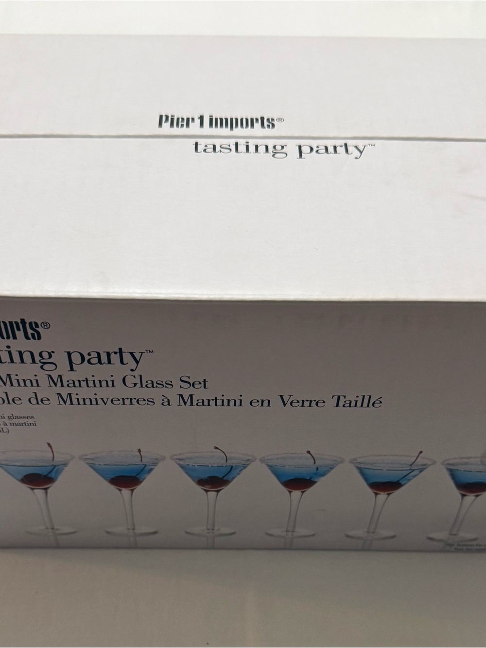 Pier 1 Blue Mini Martini Glass Set